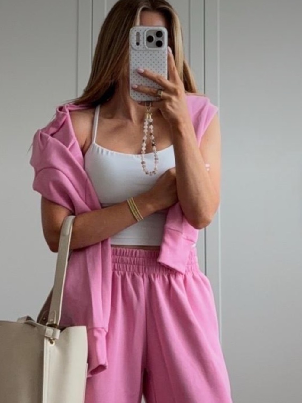 Women’s Pink Cropped Sweatshirt